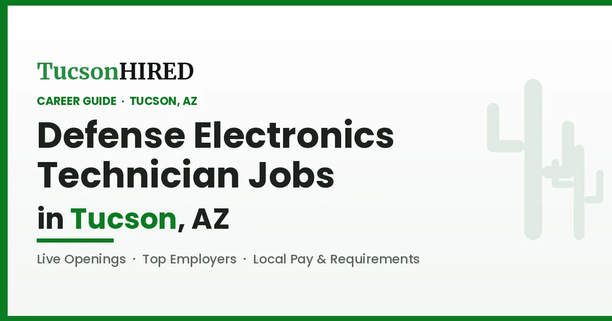 Defense Electronics Technician Careers