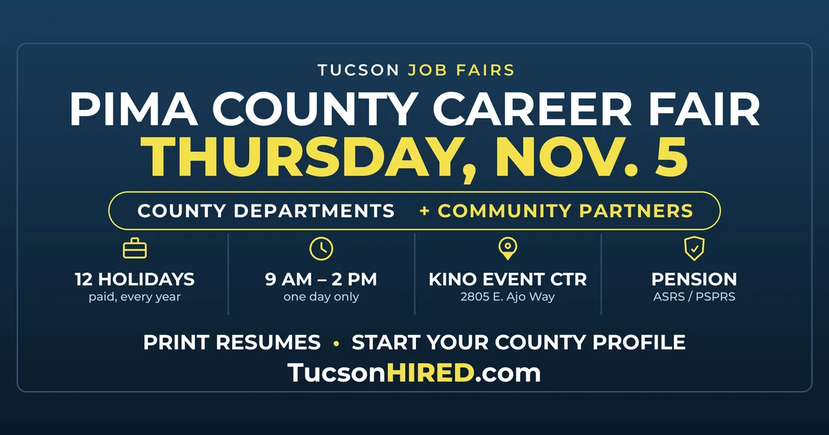 Pima County Career Fair Nov. 5: Public-Sector Jobs at the Kino Event Center