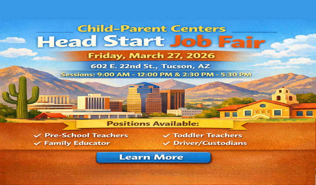 Child-Parent Centers Head Start Job Fair March 27th: Teachers & Staff Hiring