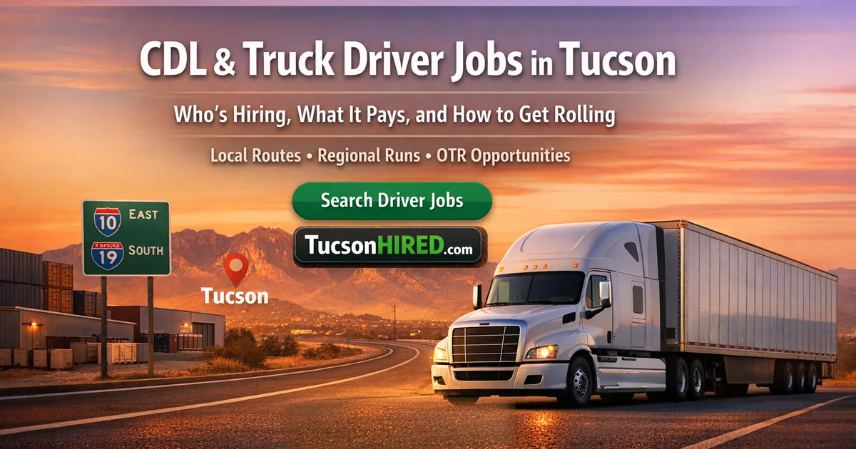 CDL & Truck Driver Jobs in Tucson: Who's Hiring, What It Pays, and How to Get Rolling