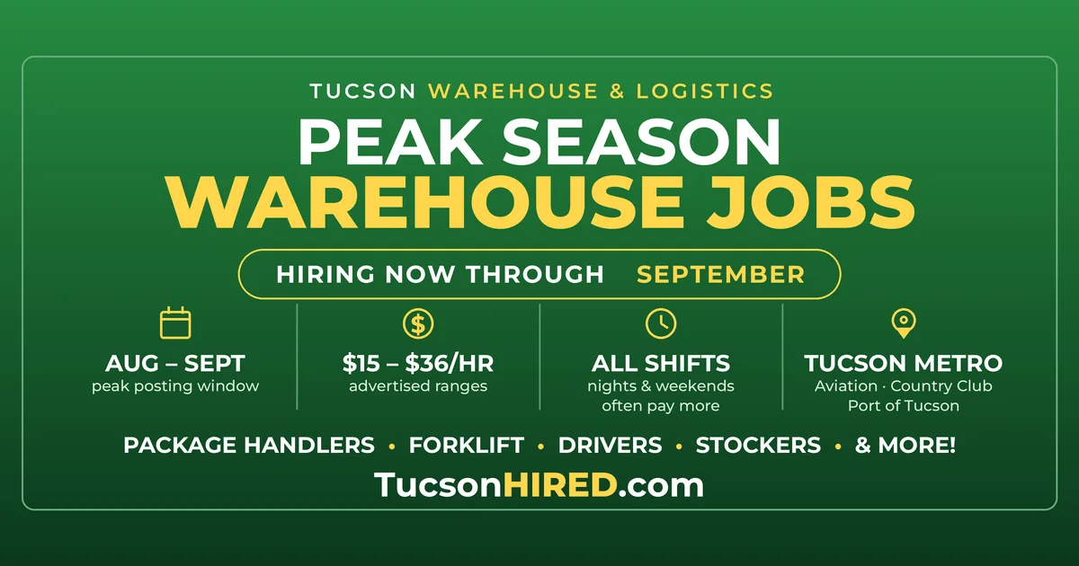 Peak Season Hiring Starts Now: Tucson Warehouse and Package Handler Jobs in 2026