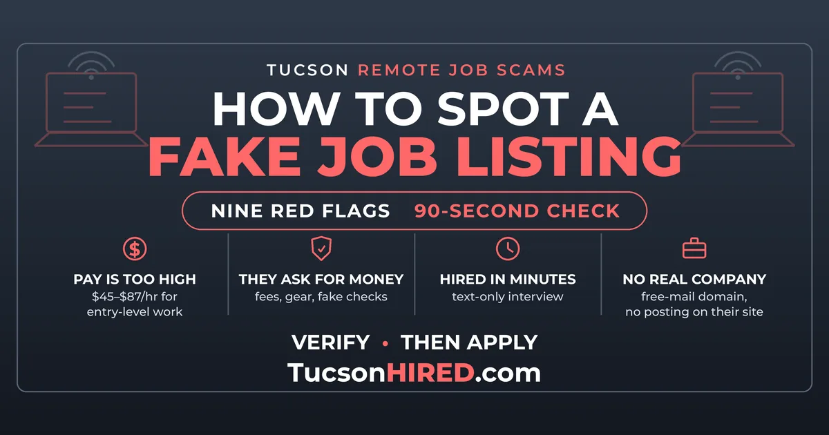 How to Spot a Fake Remote Job Listing: A Tucson Job Seeker's Guide