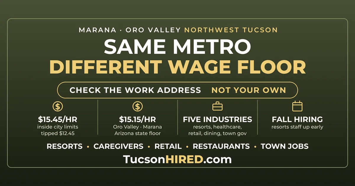 Working in Marana and Oro Valley: Who's Hiring and Why Your Paycheck Rules Are Different