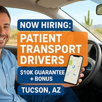 Veyo Hiring Patient Transport Drivers in Tucson: $10K Guarantee plus $1K Bonus