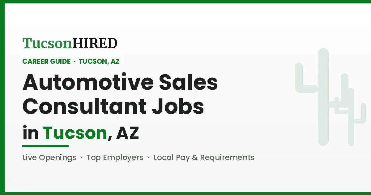 Automotive Sales Consultant Careers