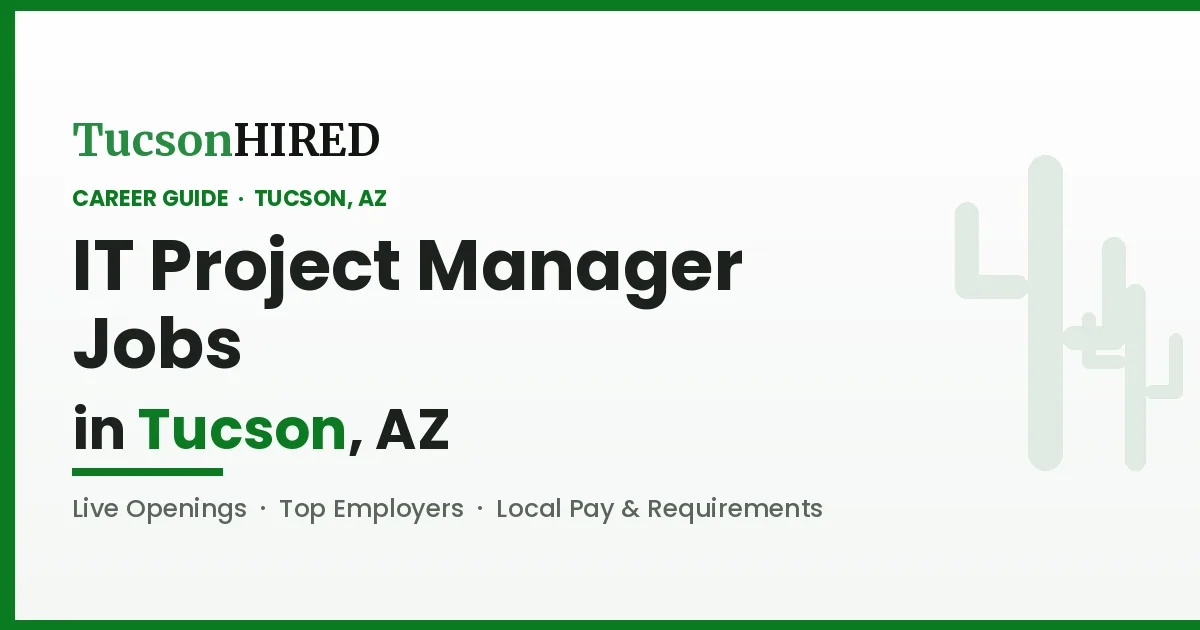 IT Project Manager Jobs in Tucson, AZ