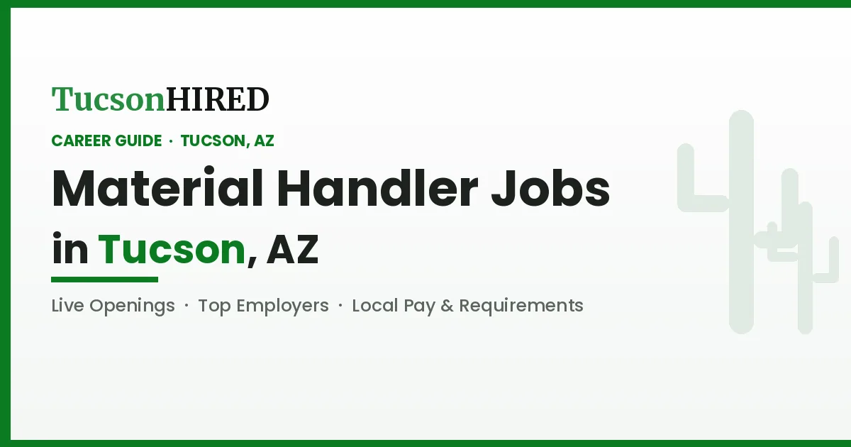 Material Handler Careers