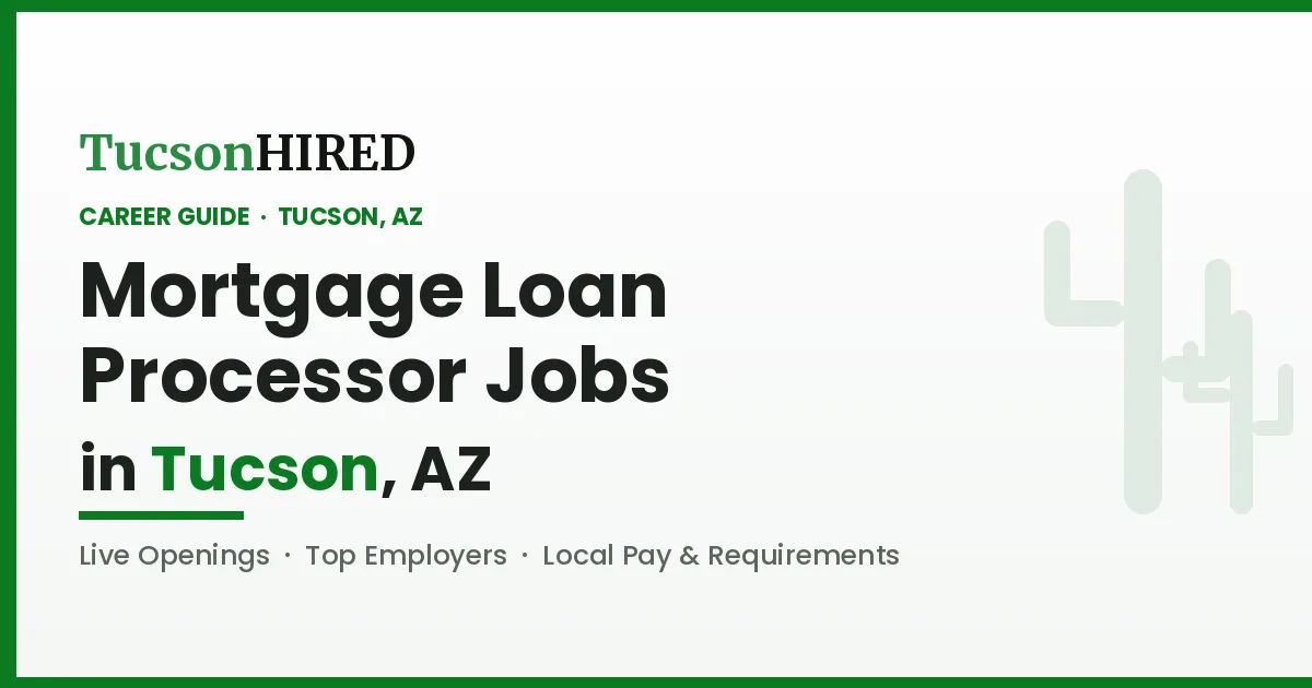 Mortgage Loan Processor Careers