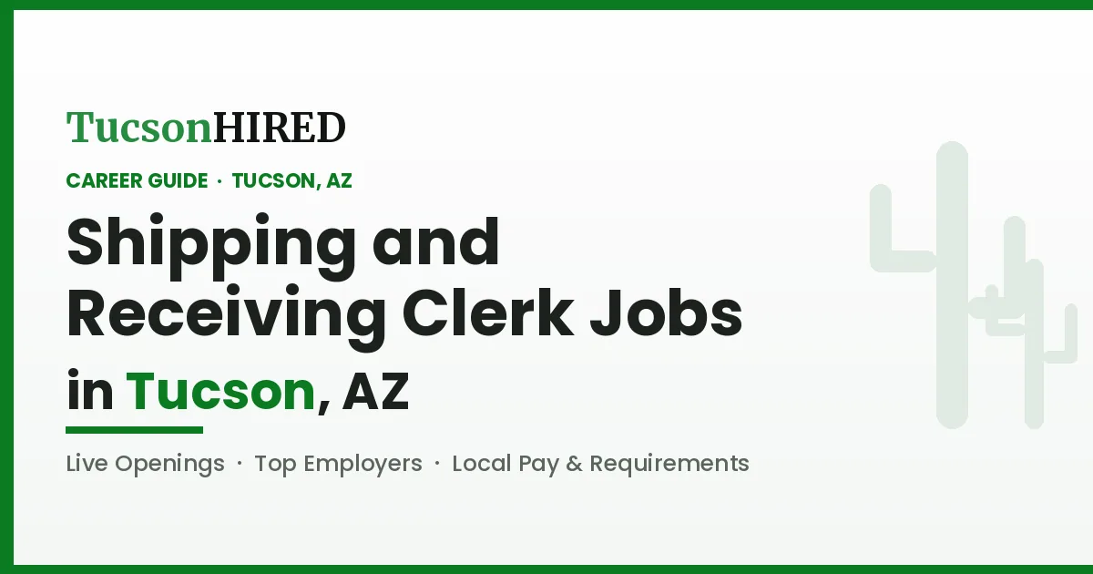 Shipping and Receiving Clerk Careers
