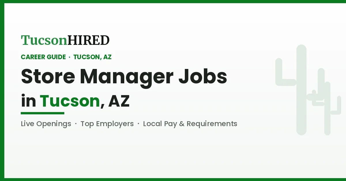 Store Manager Careers