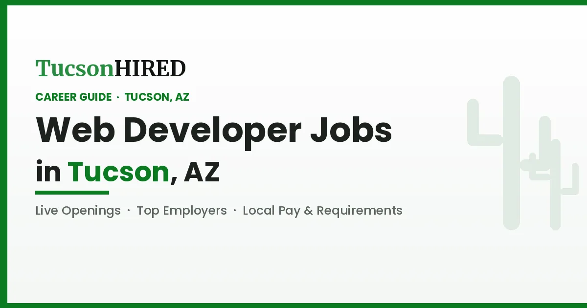 Web Developer Jobs in Tucson, AZ