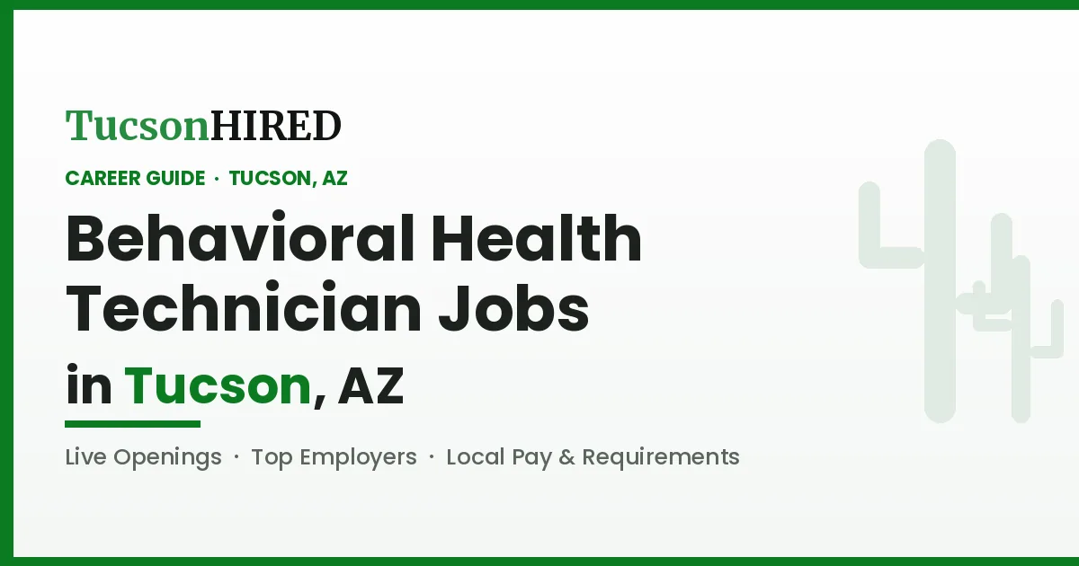Behavioral Health Technician Careers