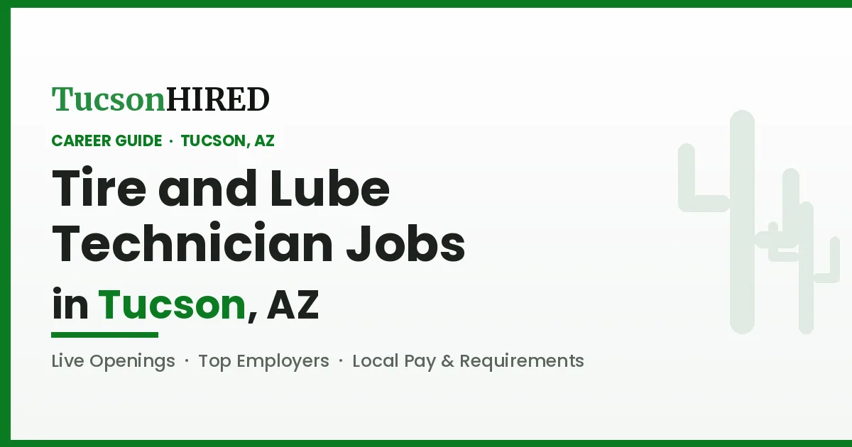 Tire and Lube Technician Careers